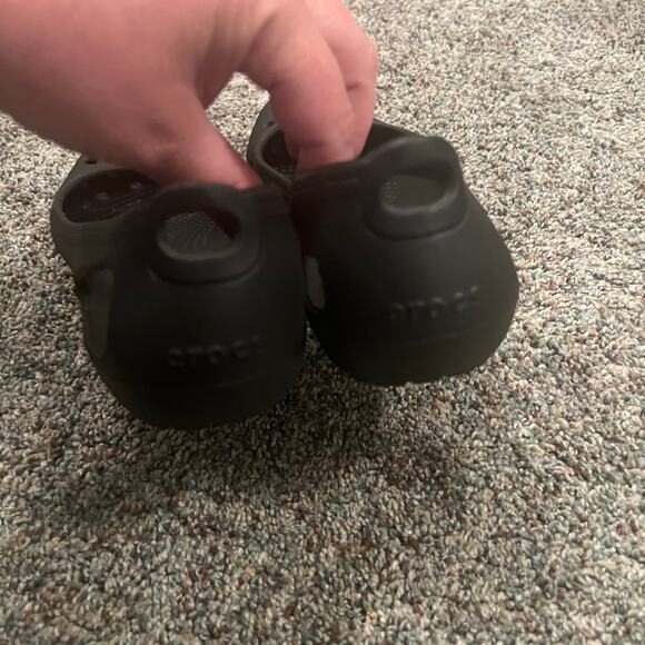 Crocs Kadee Flats Slip On Waterproof Shoes Women Size 8 Solid Black Ballet Flats - Picture 4 of 8